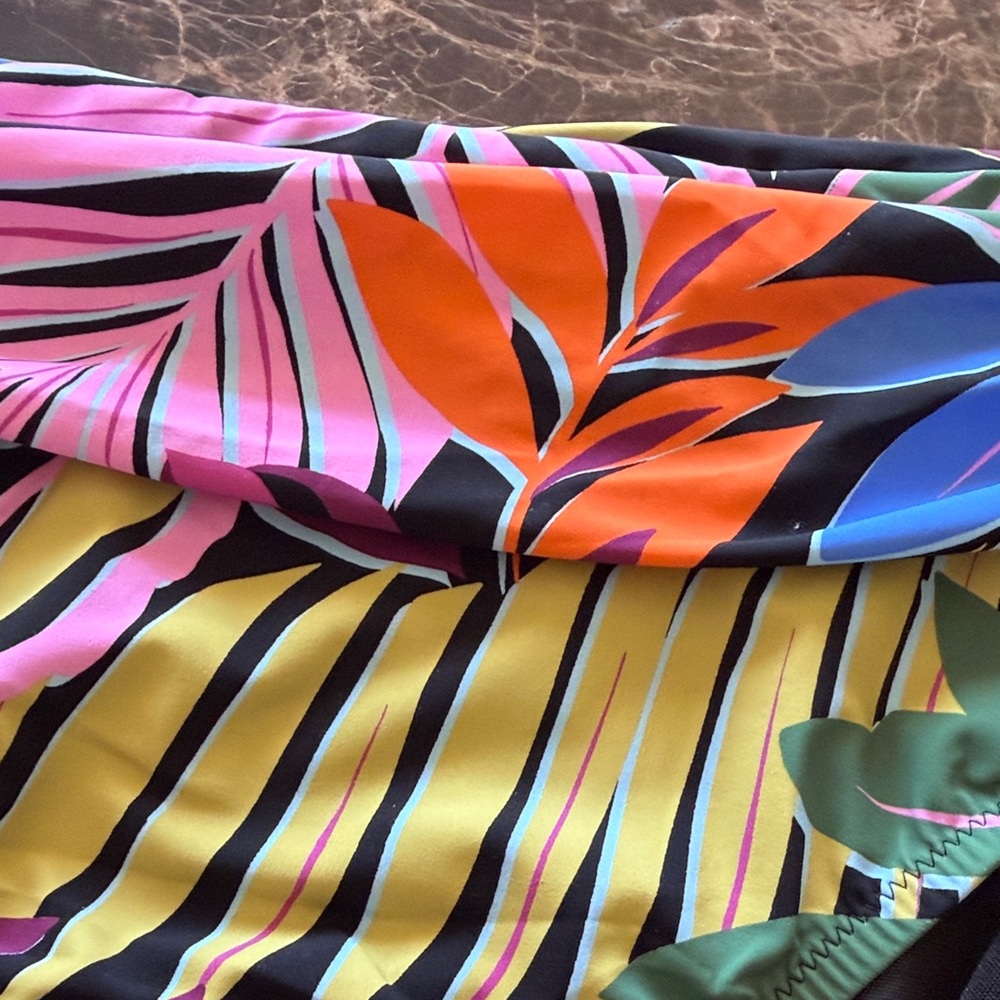 Gottex Vibrant Striped Ruched Swim bottom in Black, Pink, Blue & Yellow - Picture 4 of 8